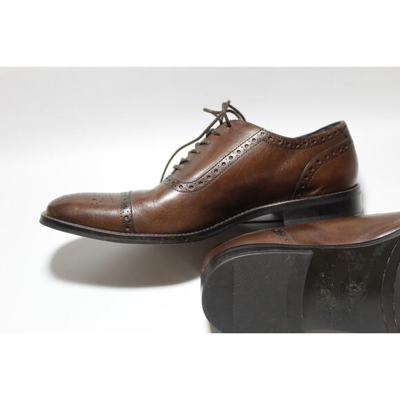 Joseph Abboud Men’s Oxfords Brown Leather Cap Toe Dress Shoes Sz 10 main image 6